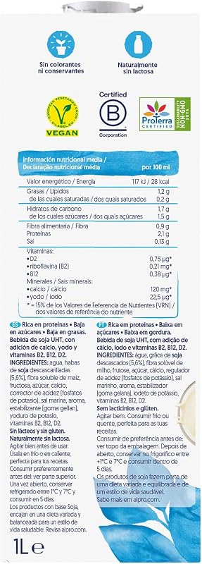 Alpro bebida vegetal light soja 6x1l