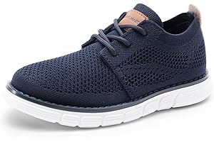 Bruno Marc Boy's Mesh Sneakers Oxfords Casual Dress Lace-Up Lightweight Walking Shoes