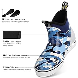 Kalkal Men's Deck Boots, Waterproof Fishing Rain