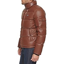 Levi's Men's Bubble Puffer, Saddle Faux
