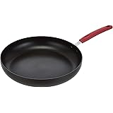 Amazon Basics Hard Anodized Non-Stick Skillet - 12.5-Inch, Red