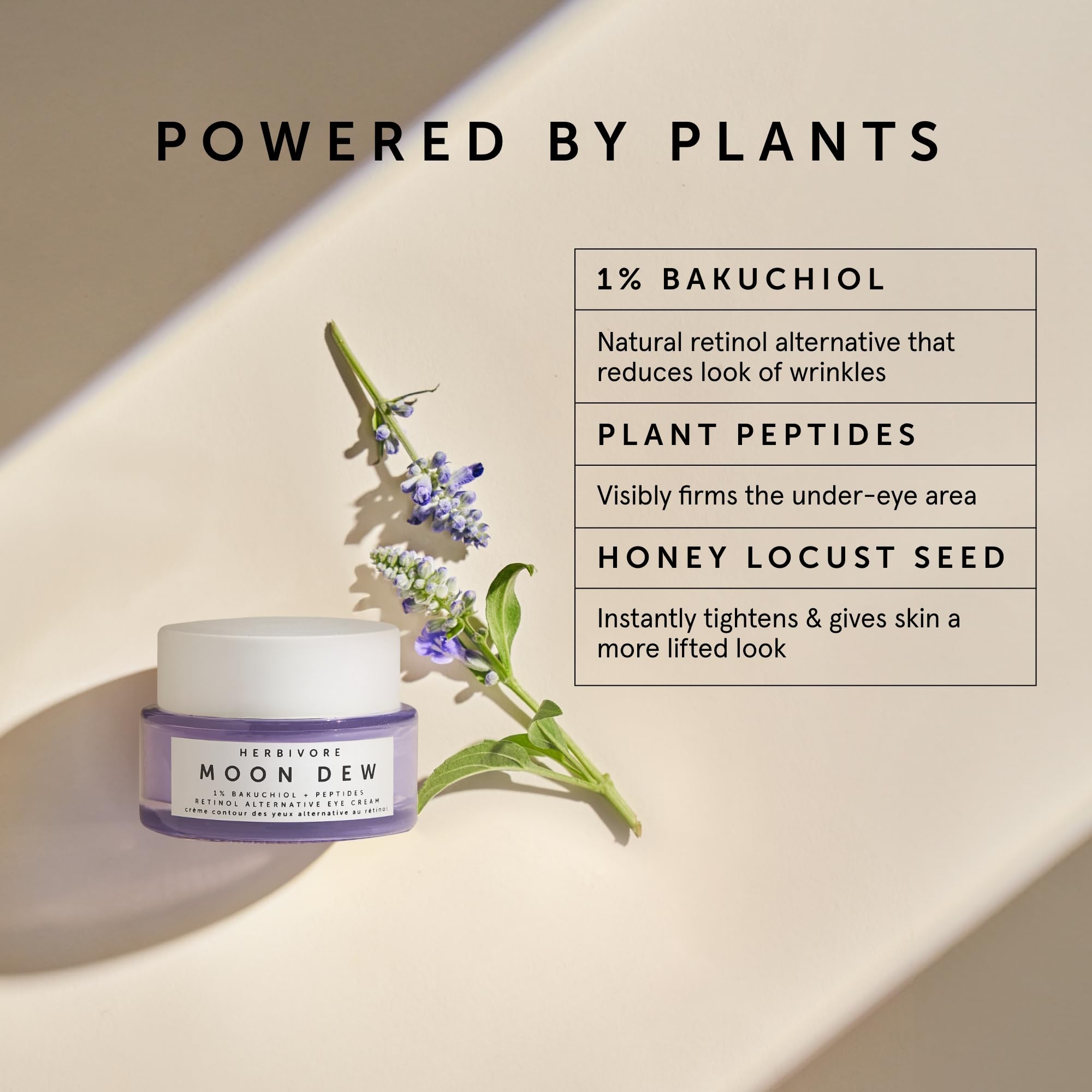 HERBIVORE Bakuchiol Retinol Alternative - Bakuchiol + Peptides, Smooths Skin, Reduces Fine Lines, Wrinkles & Puffiness, Plant-based, Vegan, Cruelty-free