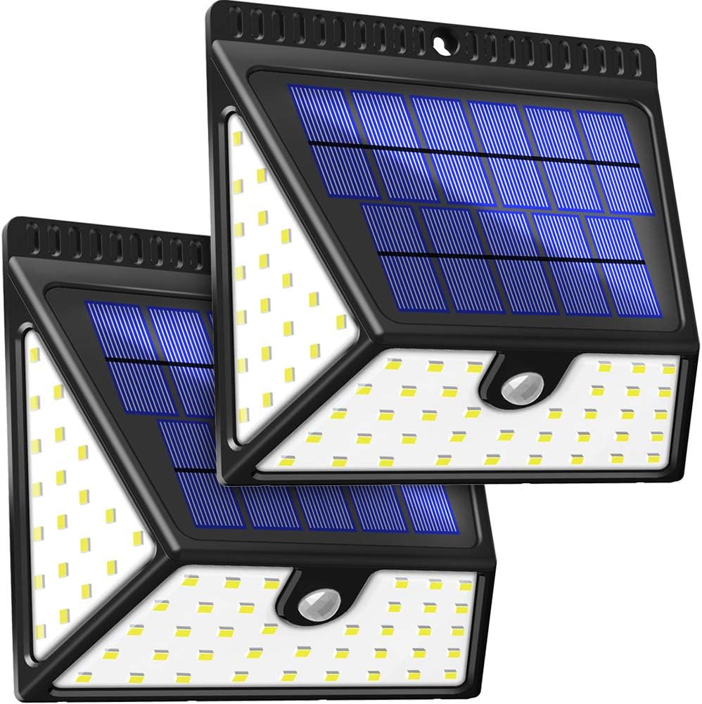 BAXiA Solar Light Outdoor, 82LED Super Bright 2400mAh Solar Security