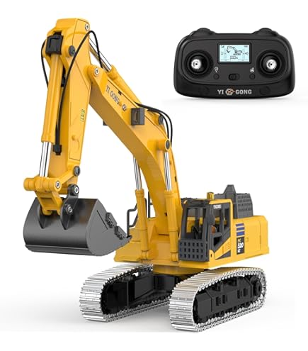 Amazon.com: wheelfun 1/12 RC Hydraulic Metal Excavator for Dim H2