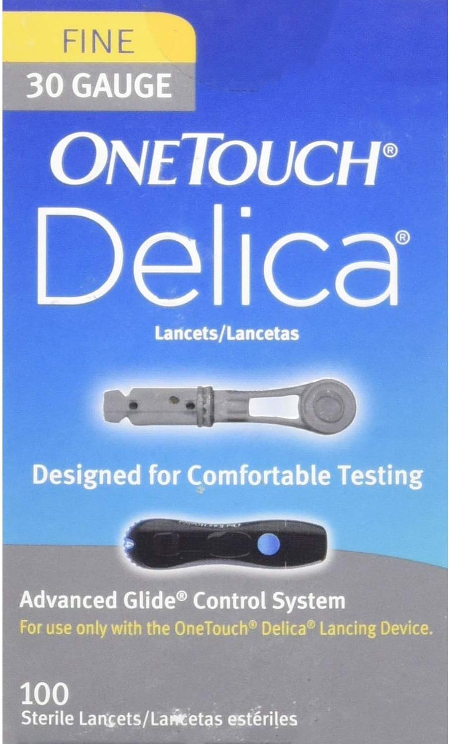 OneTouch Delica 30 Gauge Fine Lancets, 2 Box of 100