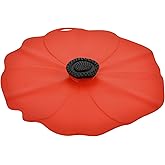 Charles Viancin Poppy Silicone Lid - Airtight Smooth-Rim Seal (11 Inch) | Food storage cover for bowls, pots, pans and cups; BPA-free, dishwasher safe; microwave, oven, stovetop and freezer use