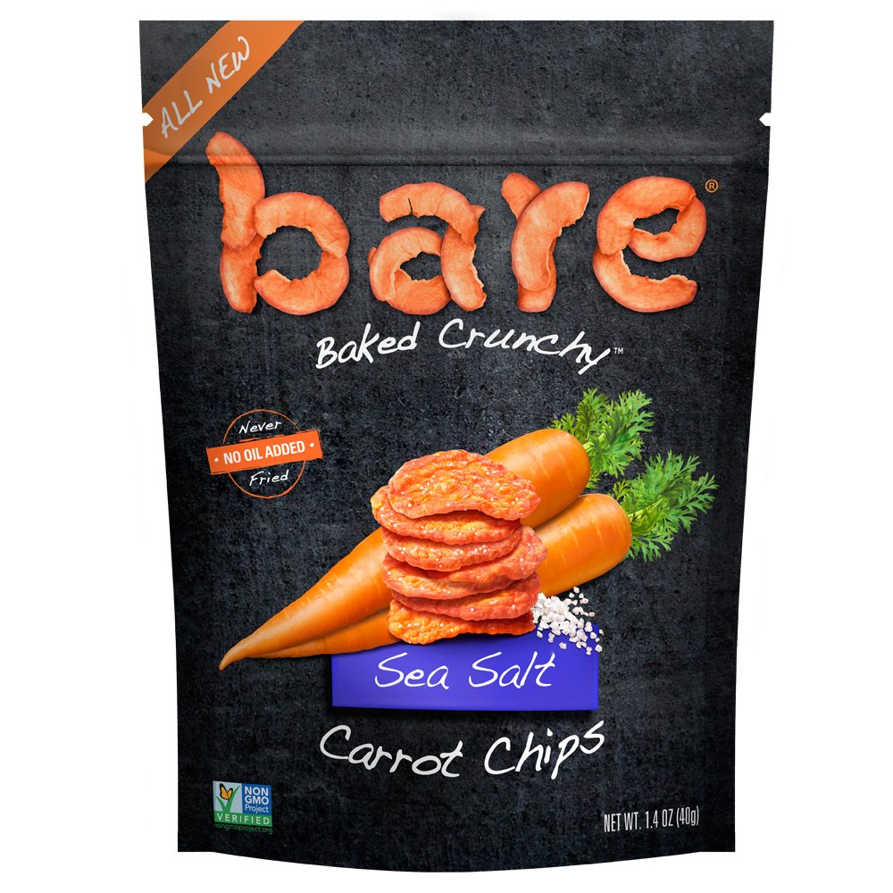 Bare Baked Crunchy Carrot Chips, Sea Salt, Gluten Free