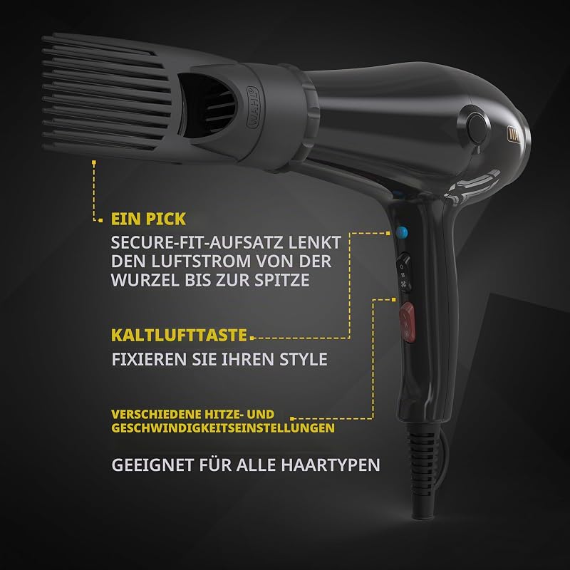 Powerpik 5000 Haartrockner, Pik-Aufsatz für Afro-Frisuren