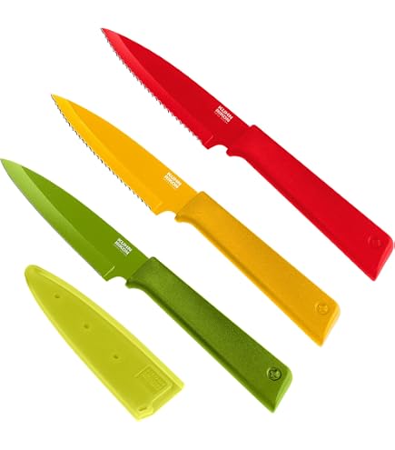 Amazon.com: Kuhn Rikon Colori+ Non-Stick Straight Paring Knife