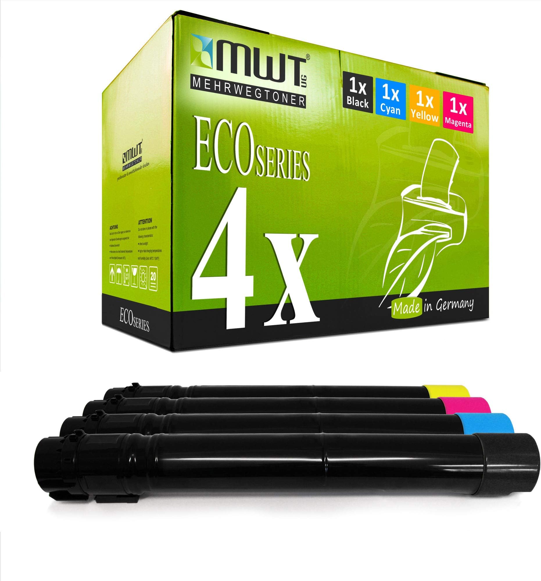 4x MWT Printer Cartridges for Xerox WC7970i 7830i WC7855F WC7835i WC7556 replaces 06R01513 - 06R01516 Set