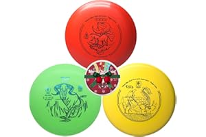 YIKUNDISCS Yikun Disc Golf Starter Set PDGA Approved 165-175g-4 Pack for Beginners with Disc Golf Driver, Mid-Range, Disc Golf Putter and Mini Disc