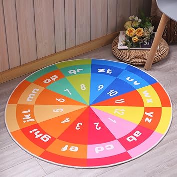 Kuke Kinderteppich Rund Drehscheibe Muster Spielmatte Baby Runder