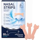 60PCS Extra Strength Nose Strips for Breathing Nasal Strips for Snoring | Extra Strength, Sensitive Skin Suitable, Nasal Opening, Breath Support for Daily Use, Sleep, Sports, Allergies &amp; Cold