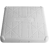 QUICKPLAY Rubber Baseball Base Set - 3 Official Bases with Ground Stakes | 3 regulation bases, Heavy duty molded rubber, Anchor pegs included, Little League size, Backyard &amp; field ready, Non-slip