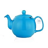 SAKI Large Porcelain Teapot, 48 Ounce Tea Pot with