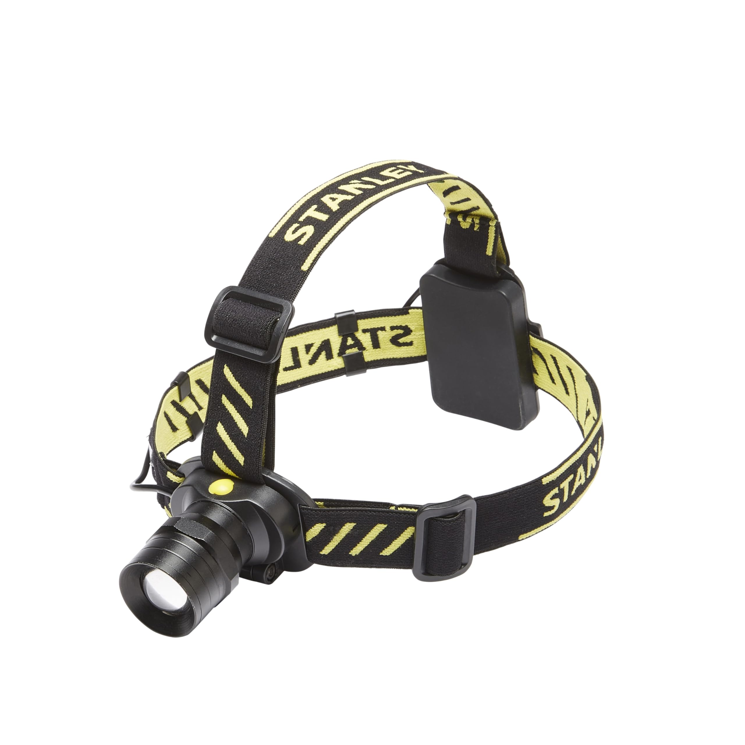 Stanley SXLS50101E Aluminium Adjustable LED Head Torch, 3w, Black & Yellow