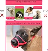 HEELE Dog Muzzle Breathable Mesh Nylon Adjustable Loop Black XS view 6