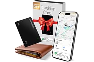 SPOTMINDERS. SPOTMINDERS Apple MFi Certified Wallet Tracker for Christmas Stocking Stuffers for Men Gifts for Women Works With Apple Find My Rechargeable 0.07in Slim Tracking Card - White Elephant Gifts for Adults