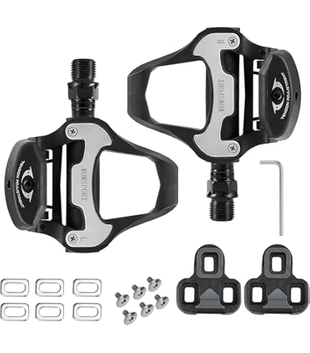 PRO BIKE TOOL Crampons De Vélo Compatibles Avec Les Pédales Look KEO (flotteur à 7 Degrés) Pour Chaussures De Vélo Sans Clip Pour Homme Et Femme – Ensemble De Crampons De Vélo