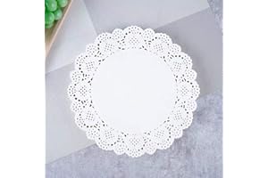 WVAPZWR Paper Doilies, 100 Pieces 5.5" Lace Doilies Paper Round Decorative Paper Placemats Bulk for Cake, Desert, Wedding, Tableware Decoration