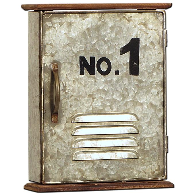 Carrick Design Kernholz Metall Schlüsselkasten 26,5 x 8,5 x 20,5 cm, Mehrfarbig