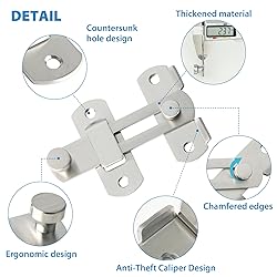 Alise 2Pcs Flip Latch Gate Latches, 4 inch Heavy