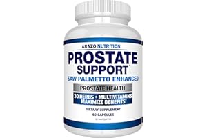 Arazo Nutrition Prostate Supplement - Saw Palmetto + 30 Herbs - Reduce Frequent Urination, Reduce Hair Loss, Support Stamina – Single Homeopathic Herbal Extract Health Supplements - Capsule or Pill