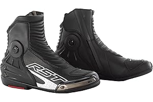 RST Tractech EVO III Short CE Motorcycle Riding Boots (Black/Black, US 10)