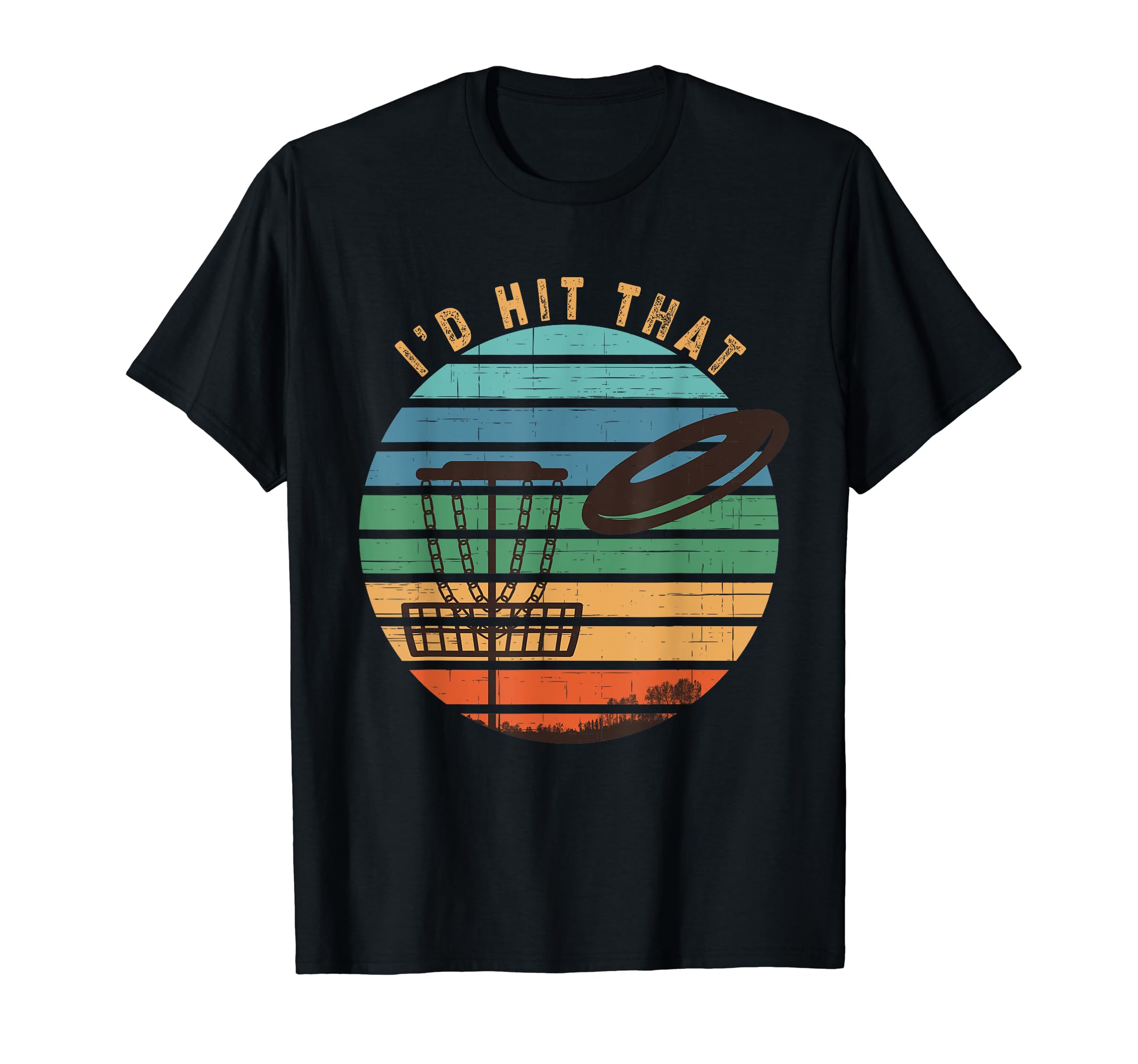 Disc Golf Frisbee Funny Vintage Retro Sport I'd Hit That T-Shirt