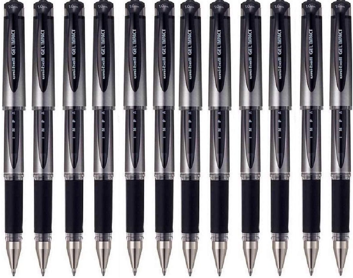 Uni Ball Black Capped (UM153S) Gel Impact Rollerball Pen Ball Point