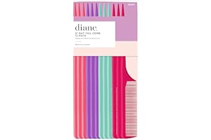 Diane Rat Tail Comb Assorted, 9", 12 Count