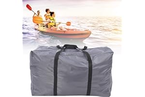 Gray Large Foldable Storage Carry Bag, Inflatable Kayak Carry Boat Bag, Polyester Handbag Accessory for Canoeing Inflatable B