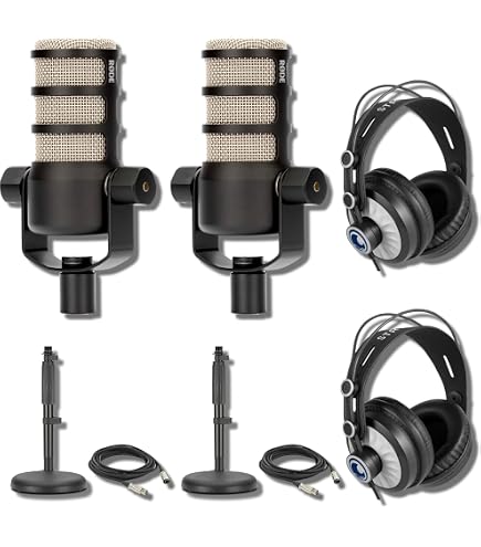 Amazon.com: Rode PodMic Dynamic Podcasting Microphones (Pair) with