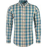 TOPORUS Mens Plaid Long Sleeve Button Down Western Casual Shirt Slim Fit Shirts