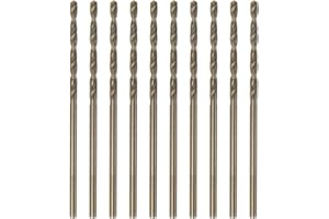 HARFINGTON 10pcs Cobalt Jobber Drill Bits 1.5mm / 0.059" M35 High Speed Steel HSS Twist Drilling Bit Tool for Stainless Steel