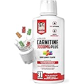 Liquid L-Carnitine 3000mg | Advanced 4-in-1 Formula with Acetyl L-Carnitine, L-Tartrate, ProGBB® & Vitamin B Complex, Stimulant-Free High Absorption L Carnitine Supplement for Energy & Metabolism 16oz