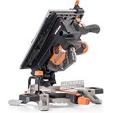 Evolution R8MTS 8-1/4" Convertible Miter/Table Saw - Multi-Function Saw - 0-45&deg; Bevel &amp; +/- 45&deg; Miter - Multi-Material Cutting: Wood, Plastic, Metal - Compact, Powerful 12A Motor - TCT Blade Incl