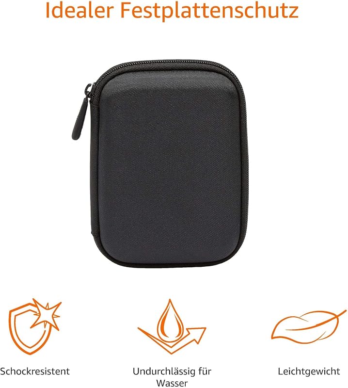 Schutzhülle für Externe Festplatten, 15.1 x 10.8 x 4.2 cm, Schwarz