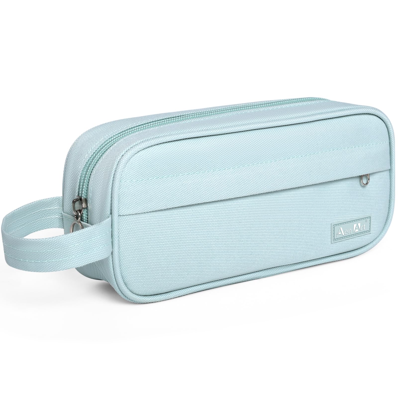 Photo 1 of Aen Art Pencil Case, Large Capacity Pencil Pouch, Zipper Pencil Box with Easy Grip Handle & Loop for School Teen Girl Boy Men Women (Green)