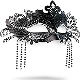 ARK Survivor Women's Metal Masquerade Mask With Rhinestone For Masquerade Party Halloween New Years Party Mardi Gras Carnival