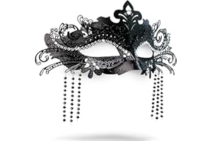 ARK Survivor Women's Metal Masquerade Mask With Rhinestone For Masquerade Party Halloween New Years Party Mardi Gras Carnival