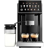 ICEVIVAL Fully Automatic Espresso Machine with Milk Frother &amp; Grinder | 20 Bar Pressure, 15 Grind Settings, Touch Screen Control and Self-Cleaning Function for Espresso, Latte and Cappuccino