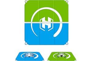 STARTRC PHOTO Drone Landing Pad Foldable 2x3 Fast-Fold, (22in/55cm) Double-Sided Waterproof Launch Pad, Weighted Helipad for DJI Mini 4 Pro/Mini 4k/AIR 3S/Neo/Mini 3/Mini 2 se/Avata 2/Flip Drone Accessories (Blue-Green)