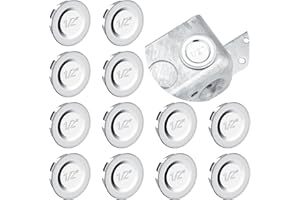Yaocom 12 Pcs Knockout Seal Electrical Box 1/2 Inch Knockout Plugs Round Steel Removable Seal Cap for Closure Unused Box Outlets, Compatible with Size of The Conduit Pipe