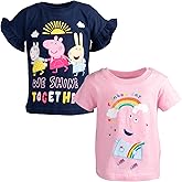 Peppa Pig Girls 2 Pack T-Shirts Toddler to Big Kid
