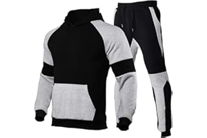 HHGKED Men's Track Suits 2 Piece Set Active Jogging Suits Long Sleeve Sweatsuits Casual Outfits
