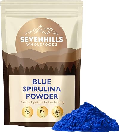 Sevenhills Wholefoods Royal Blue Spirulina Powder 50g E18 Food Grade
