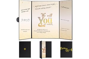 Viogtmca Black Gold Farewell Card We Will Miss You Decorations Farewell Party Decorations Large signature Goodbye Card Alternative Coworker Leaving Decorations Going Away Gifts for Friends