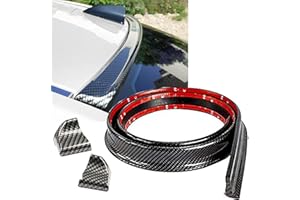 3D Carbon Fiber Car Rear Wing Lip Spoiler Tail Trunk Boot Roof Trim Luxury 59 inch