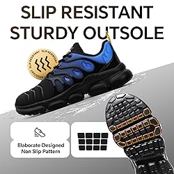 DRRHINO Steel Toe Shoes for Men Women Comfortable